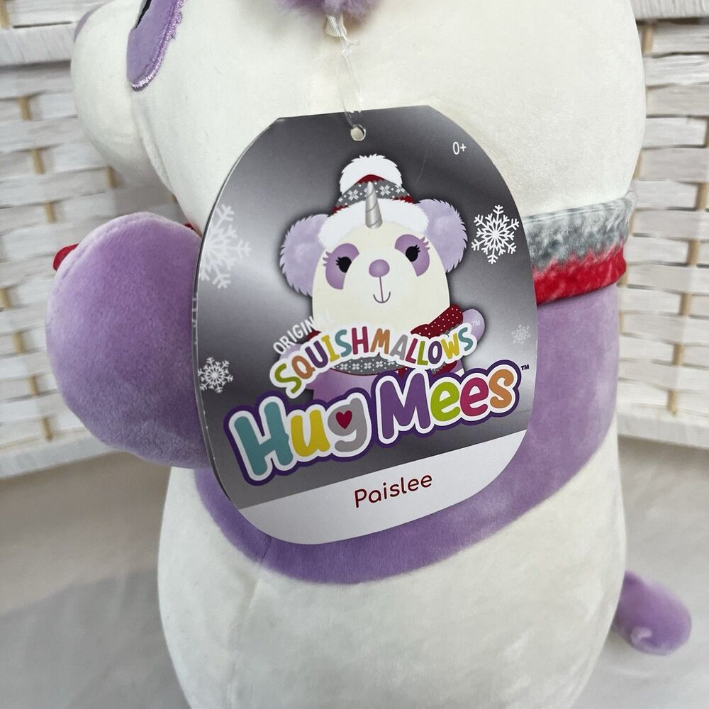 Squishmallows Paislee the Pandacorn 14" Hug Mees Christmas 2021 Holiday Plush - Picture 6 of 11